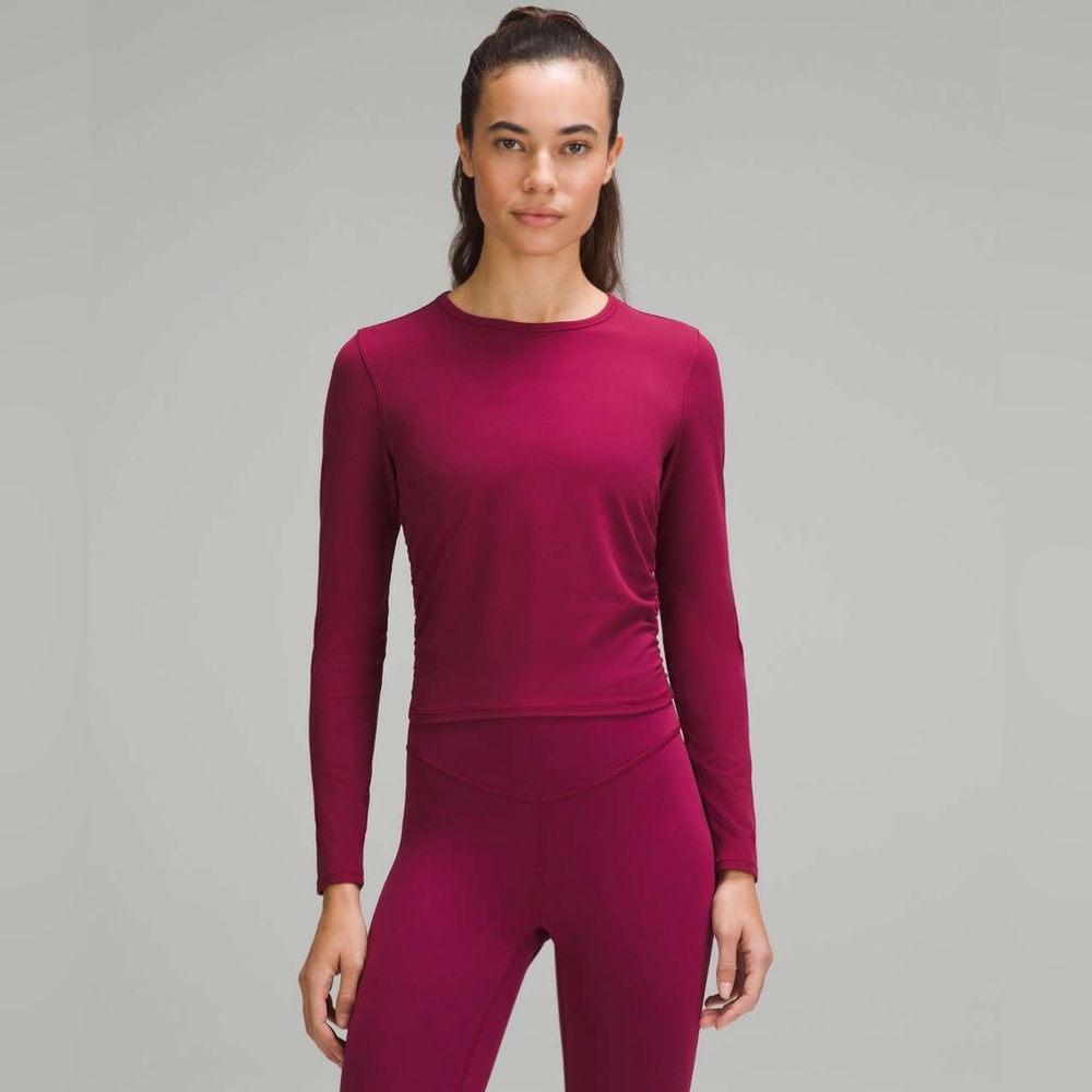 Lululemon All It Takes Nulu Long-Sleeve Shirt Deep Luxe Size 8